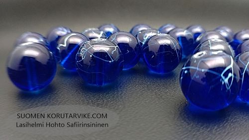 Glaspärla Hohto 10mm safirblå 50g