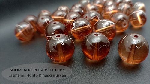Glass bead Hohto 10mm fudgebrown 50g