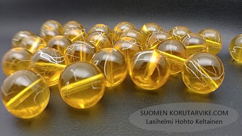 Glass bead Hohto 10mm yellow 50g