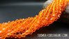 Lasihelmi Kristalli Bicone 4mm oranssi nauha