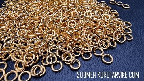 Connecting rings 5mm gold 10g