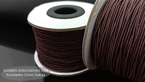 Rubberband 1.2mm brown 10m
