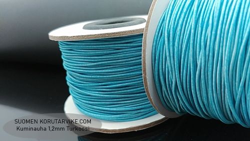 Rubberband 1.2mm turquoise 10m