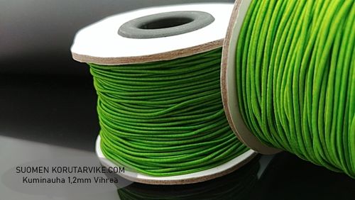 Gummitråd 1,2mm grön 10m