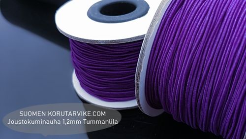 Rubberband 1.2mm dark purple 10m