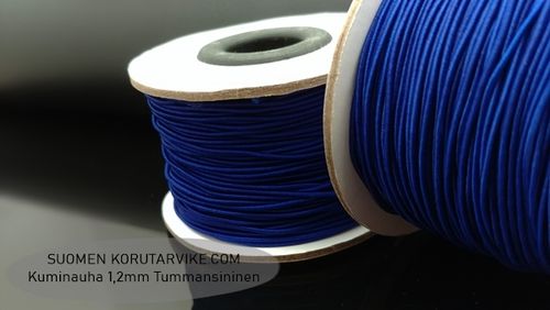 Gummitråd 1,2mm mörkblå 10m