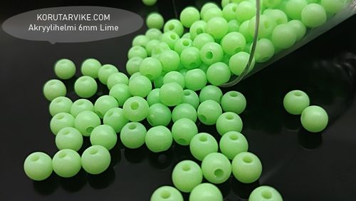 Acrylic bead 6mm Candy Lime 20g