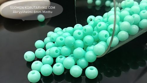 Acrylic bead 6mm Candy Mint 20g