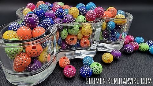 Acrylic bead 8mm Säihky MIX 60g about 220pc