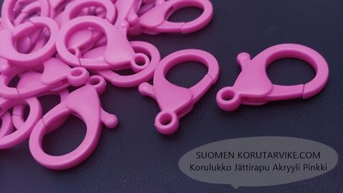 Korulukko Rapu 35mm Akryyli Pinkki 3kpl