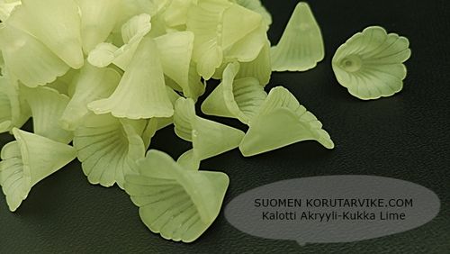 Kalotti Akryyli-Kukka Lime 10kpl