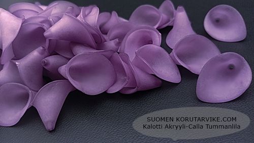 Cap Acrylic-Calla dark purple 10 pcs