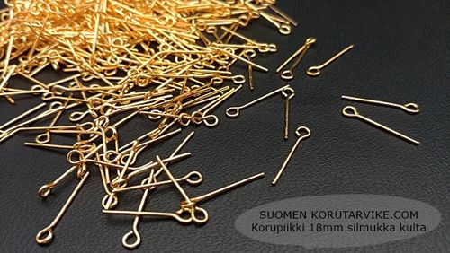 Jewelry spike 18mm loop gold 20g
