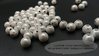 Acrylic bead 8mm reflective white 20pcs