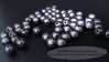 Acrylic bead 8mm reflective smokygray 20pcs