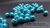 Acrylic bead 8mm reflective turquoise 20pcs