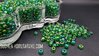Seed beads 4mm grön AB 25g ca 320st