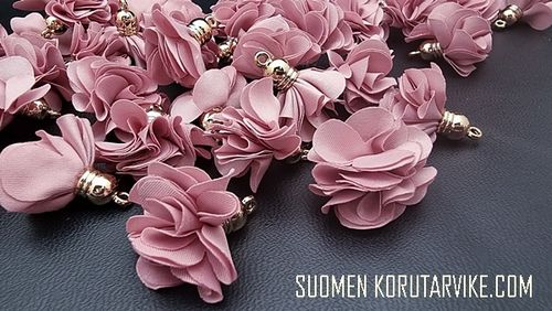 Tasseliriipus Flower roosa 2kpl